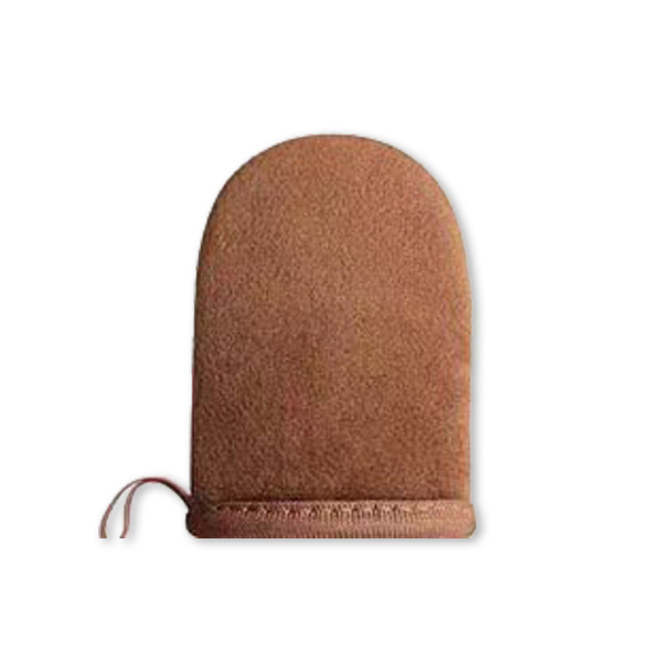 Gant de soin visage marron