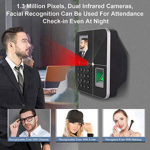 指紋認識機生体認証顔認識製品従業員の出席時間とエクセルレポート - Product Image 2