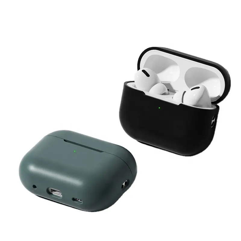 Pour airpods pro 2, étui de protection en silicone sans crochet pour écouteurs sans fil, vente en gros