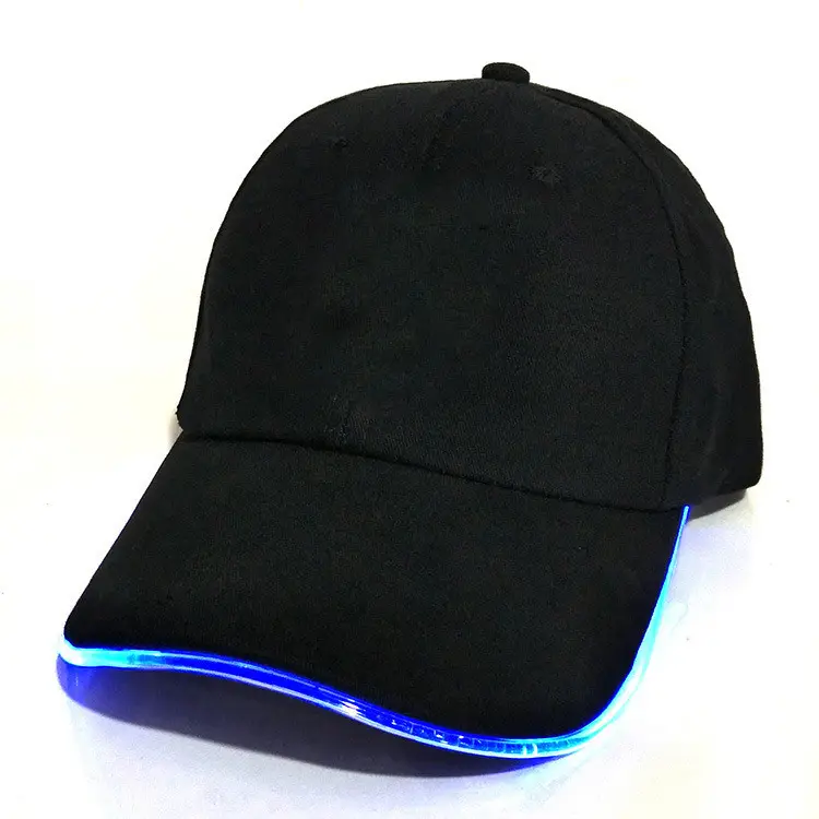 Wholesale High Quality Party Hat 6 Panels LED Hat Rave hat for Festival Club Stage Party Lighted Glow Party Baseball Cap