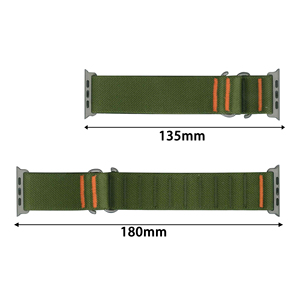 Liberação rápida Nylon Elástico macio Solo <span class=keywords><strong>Loop</strong></span> Alpine <span class=keywords><strong>Loop</strong></span> smartwatch gancho de <span class=keywords><strong>metal</strong></span> Strap comprimento ajustável para Apple Watch Series