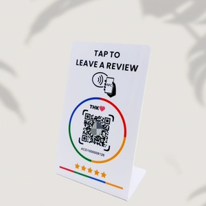 Google xã hội phương tiện truyền thông đánh giá thẻ không thấm nước Acrylic NFC mã tùy chỉnh không tiếp xúc nhận dạng thẻ với NFC chip - Product Image 3