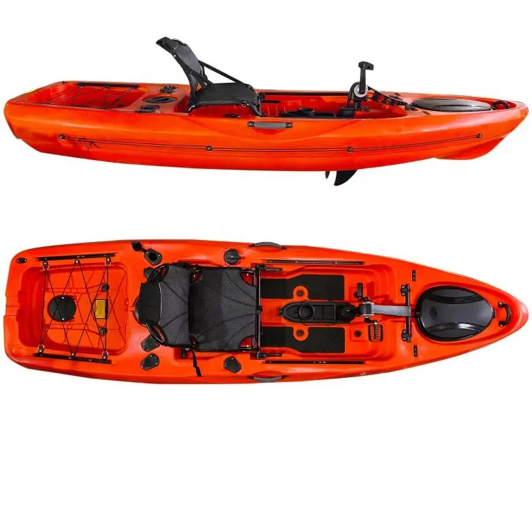 Kayak da pesca all'aperto a pedale per barche di lusso CE di buona qualità con motore utilizzato nei laghi oceanici e nei fiumi