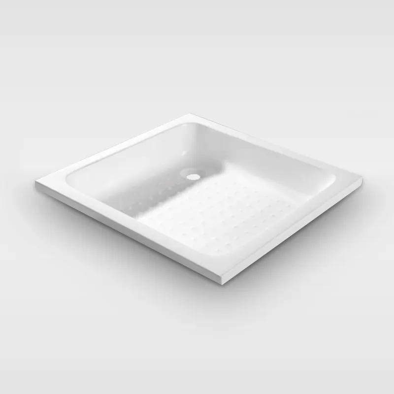 Base du plateau de douche en acrylique avec fibre de verre