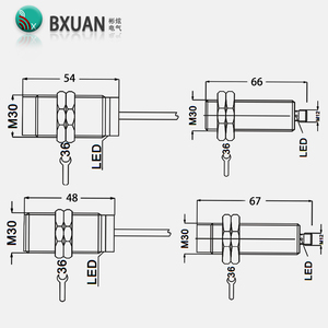 BXUAN M30 Waterproof Proximity Switch <strong>Sensor</strong> <strong>Analog</strong> 4-20mA <strong>Output</strong> 15mm Detection Distance 24V - Product Image 3