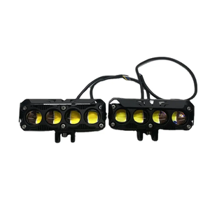 オートバイおよび電気自動車用小型12V防水LEDスポットライト4つの目レンズおよび4つのLEDが付いている新しいキャノン2色ランプ - Product Image 6