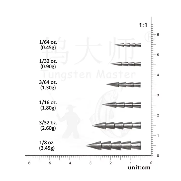 Pesos de tungstênio Prego Inserção Lápis Chumbada Peso Pesos de Pesca do Robalo Neko Texas Rig Drop Shot Soco Maluco do tipo de Peixe Truta