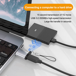 Sıcak satış alüminyum alaşım Usb3.0 Otg Usb tip-c adaptör desteği şarj ve veri iletimi - Product Image 4