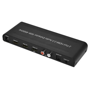 2合1用于HDMI 4K 60hz切换器，带ARC和音频提取器黑色切换器 (黑色)