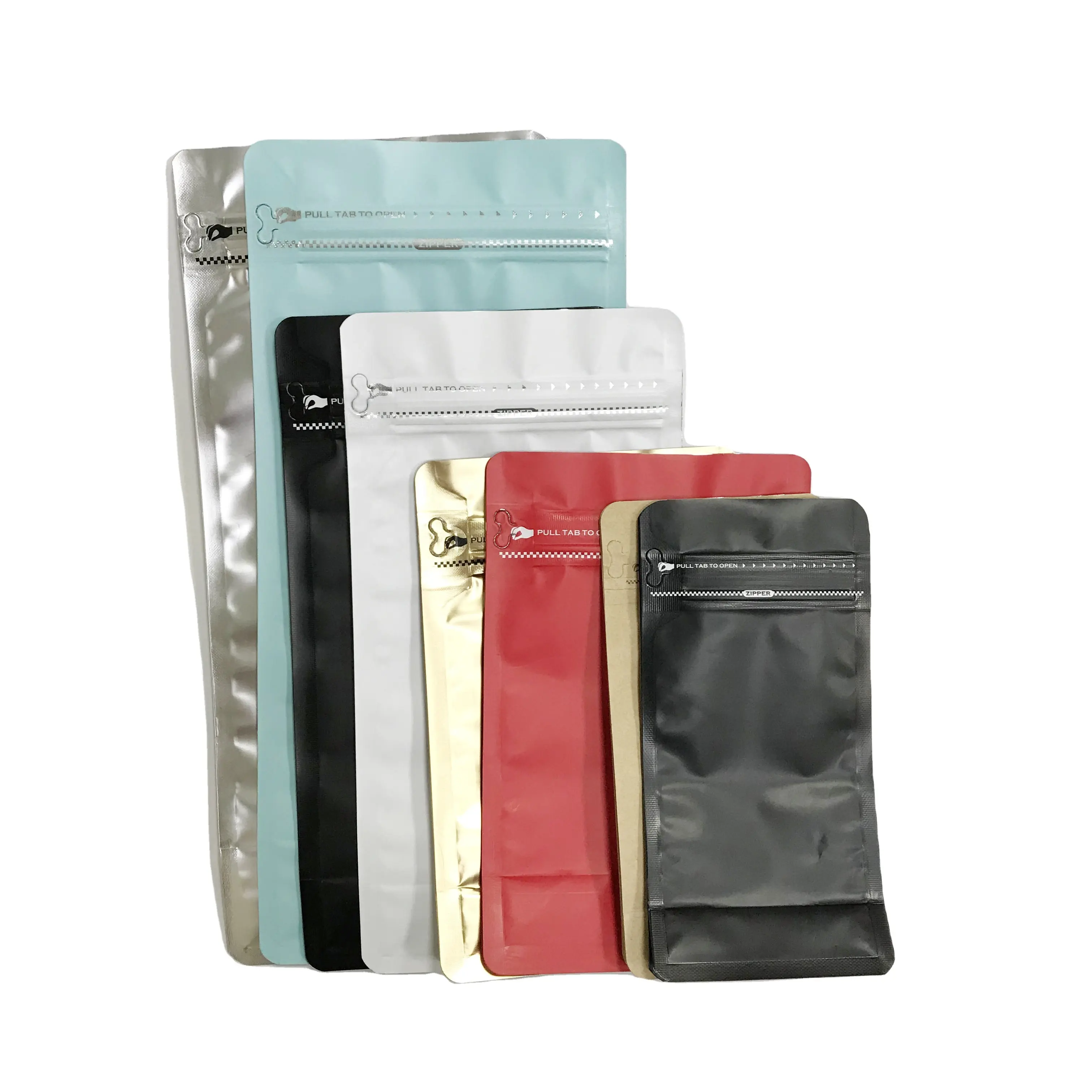 Sacchetti di plastica personalizzati con sacchetti a fondo piatto sacchetto per proteine del siero di latte snack in polvere di caffè