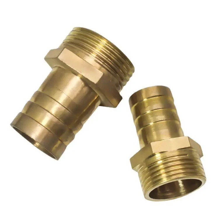 Peças pneumáticas Brass Air Nipple Tubo conector Mangueira Barb Fitting