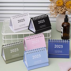 新款定制标志创意莫兰迪纯色台历计划记事本可爱迷你桌面装饰品