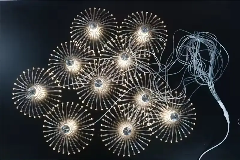Creative New Wedding Props Acrylic 10heads Dandelion Chandelier Luminous Jellyfish Ocean Wedding Decorative Lights