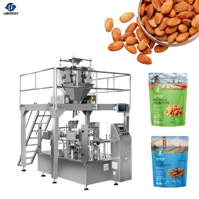 Confezionatrice automatica di nocciole e noci con cerniera doypack