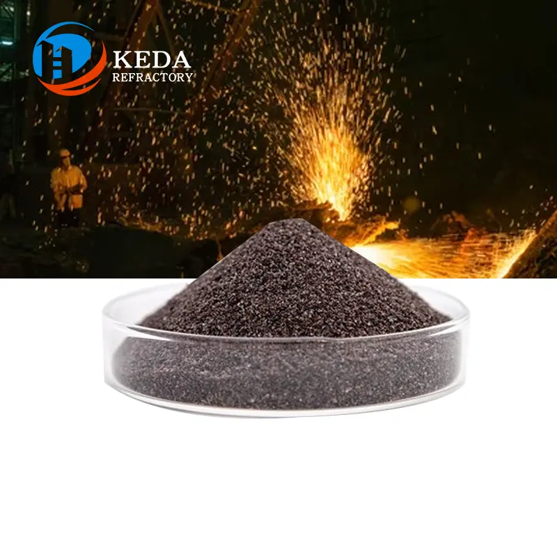 Keda, огнеупорный сорт, коричневый Плавленый оксид алюминия 0-1/1-3/3-5 мм, порошок 325 сетки, коричневый порошок оксида алюминия для литейных материалов