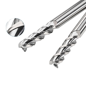 CNC TIN kalay kaplı Tungsten karbür freze kesicisi 3-flüt frezeler için kare-şekillendirilmiş alüminyum bakır ve plastik makineleri - Product Image 3