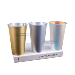 最新のPp400mlフィルム500mlプラスチックImlカップ薄壁飲料広告カップ
