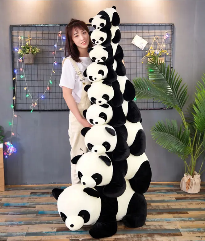 EN STOCK Alta calidad 9cm 15cm 25cm 30cm Panda de peluche suave Peluche juguetes lindo animal China Panda Kawaii Almohada juguetes de peluche