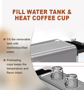 Macchina da caffè Espresso professionale da 9 Bar per casa e ufficio-macchina per caffè Espresso con leva manuale italiana con Touch Screen - Product Image 3