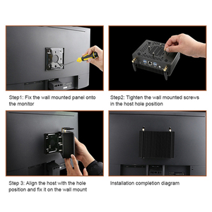 Personalizar la fábrica se puede incorporar Industrial Mini Pc computadora de escritorio Wind Ows Mini Pc computadora sin ventilador con 6 * Rj45 - Product Image 4