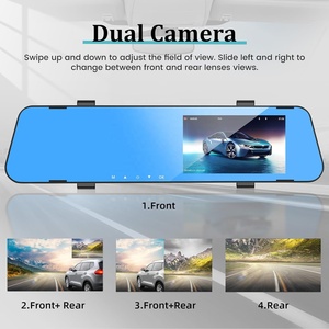 4.5 Inch 1080P IPS Touch Screen Rear View Mirror Camera <strong>with</strong> Loop Recording 150 Wide Angel and Night Vision Parking Assistance - Product Image 4