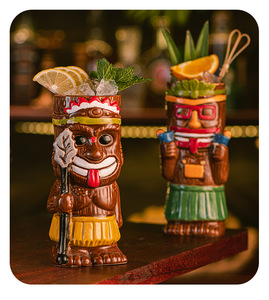 ティキカップセラミックティキマグカップカクテルTikiトロピカルハワイアン誕生日パーティーデコレーション