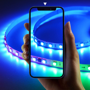 Декоративная светодиодная rgb Светодиодная лента, комплект 5 В с usb 12 В с блоком питания, гибкая интеллектуальная светодиодная световая лента - Product Image 6