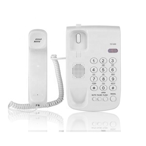 Teléfono básico con cable de botón ABS con indicador de timbre LED rojo silencioso y visual y teléfono analógico montable en la pared del mercado de Brasil - Product Image 4