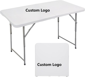 Ngoài trời trắng nhiệm vụ nặng nề nhựa dài 8ft gấp bảng cho tổ chức sự kiện dã ngoại - Product Image 1