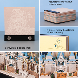 Omoshiroi-Bloc de notas adhesivas personalizadas, Bloc de notas con corte láser de papel, 3D, para regalo - Product Image 2