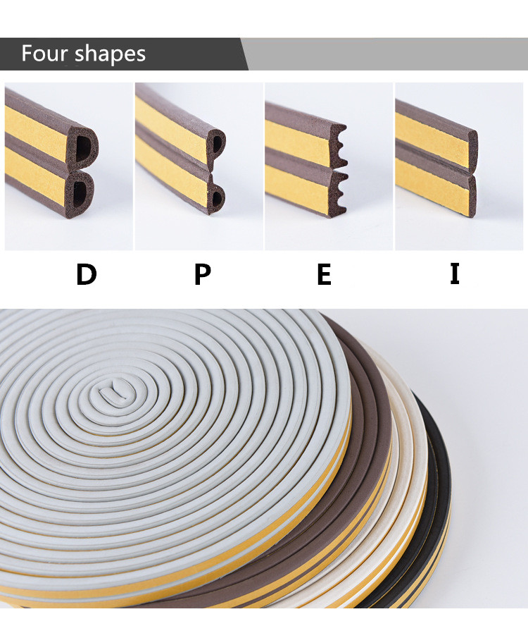 d type foam sealing strips weather stripping door seal strip