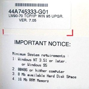 Nuovo disco di aggiornamento ETHERNET 44 a745333-g01 tcp/ip sigillato 44 a745333g01 - Product Image 3