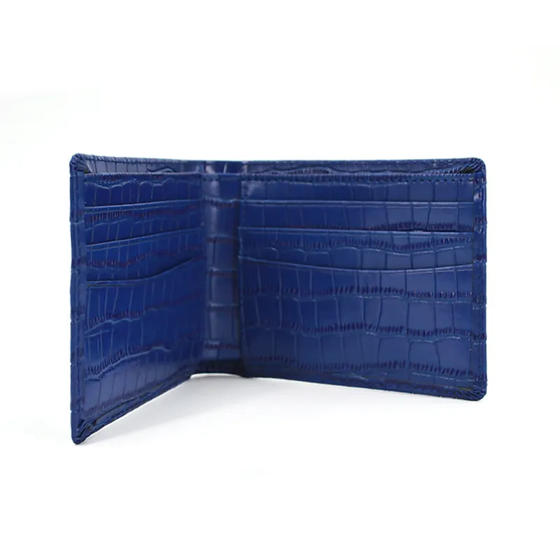 Ysure-cartera de cuero de cocodrilo para hombre, billetera de piel de cocodrilo, minimalista, delgada, de moda, nueva marca, personalizada
