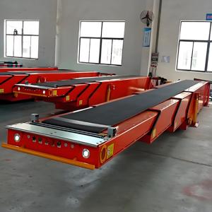 Transportador de descarga de carga de camiones Transportador de correa telescópica Máquina cargadora de correa telescópica