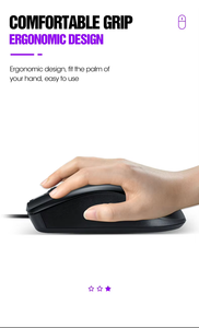 Prezzo di fabbrica VONN silenzioso/Audio sottile V12 ufficio Business Mouse per ufficio cavo esteso con Mouse ottico USB per Laptop Desktop - Product Image 3