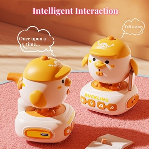 Simpatico orologio interattivo giocattolo anatra impara a parlare ripetendo parlare cantando canzoni e ballando con il fischio - Product Image 3