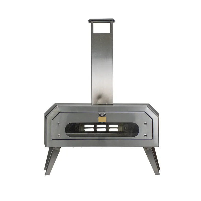 Hyxion-horno de pizza de madera portátil, parrilla de barbacoa de gas, de acero inoxidable, para exteriores