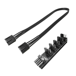 Ventola di raffreddamento CPU PWM a 4 pin di seconda generazione ventola di raffreddamento cavo di alimentazione adattatore Splitter Hub ventola da 3pin applicabile interfaccia da 1 a 5 - Product Image 2