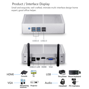 Core i3 i5 i7 Office HomeデスクトップコンピューターファンレスベアボーンミニPCビジネス学生向けコールセンター - Product Image 2