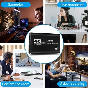 4K HDMI USB 3.0音频视频采集卡，用于游戏流媒体直播视频录制，支持PS4 Xbox摄像机和更多