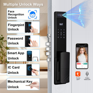 Tuya entièrement automatique 3D reconnaissance d'empreintes digitales du visage serrure intelligente étanche extérieur WiFi interphone vidéo sécurité pour porte d'entrée - Product Image 3