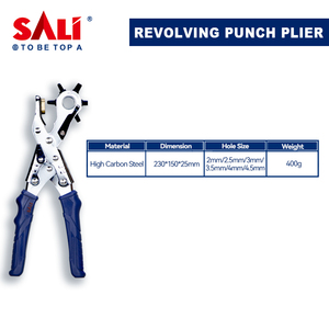 SALI Multi-functional Revolving Punch Plier Round <strong>Oblong</strong> and Oval <strong>Hole</strong> Puncher for Belts Leather or Paper and Metal - Product Image 3