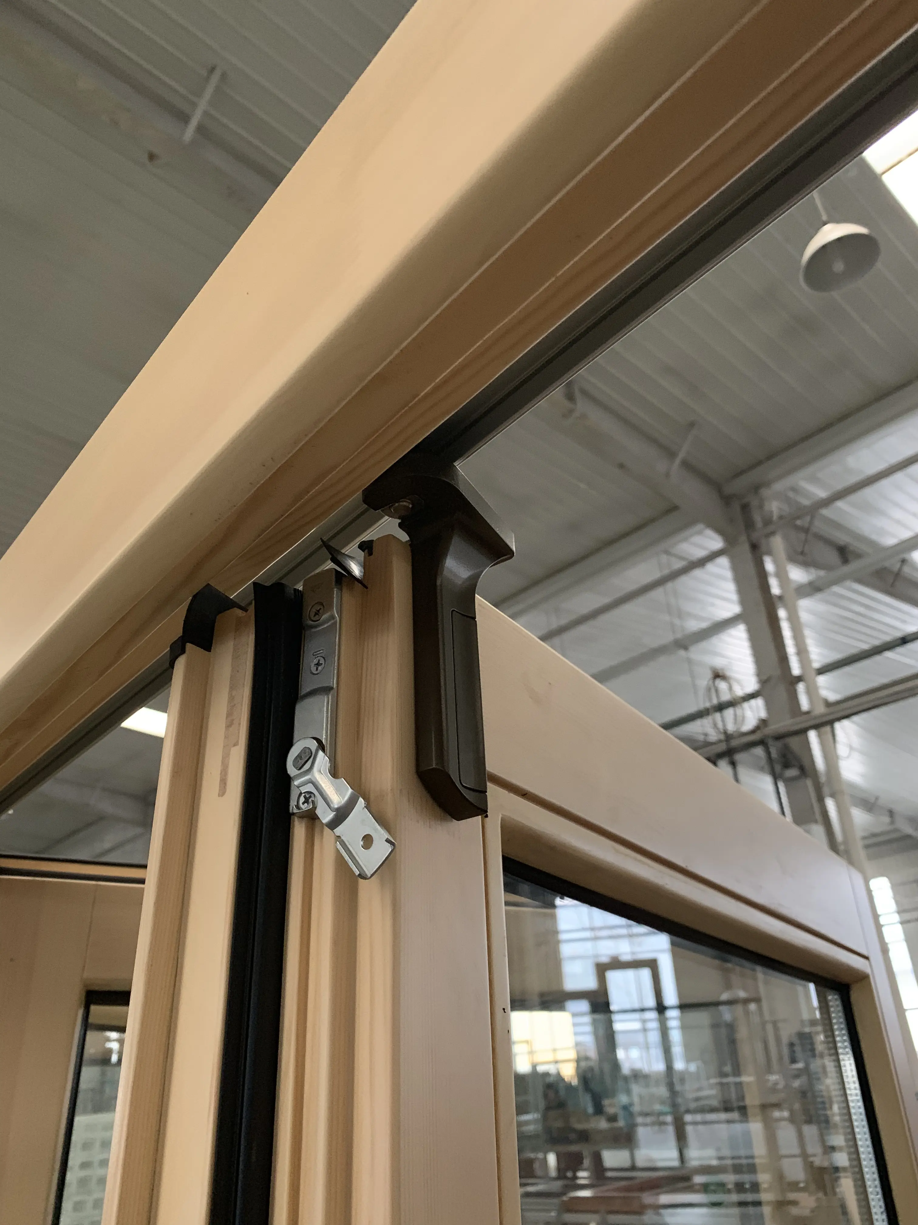 Penjoy High-end windows doors exterior bi folding door external patio wood folding glass door
