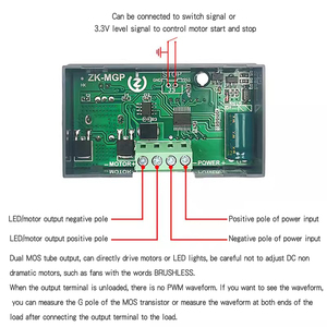 ZK-MGP einstellbare Drehzahl Motor PWM DC Motor Controller 5-30V 12A 360W 6V 12V 24V Slow Start Slow Stop Modul - Product Image 5