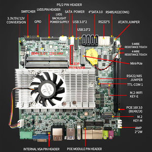 Placa base industrial Mini ITX con 3 USB 3,0 6 COM 2 LAN 1 Mini PCie compatible con M2 para panel PC - Product Image 2