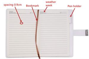 Myway A5 PU Leather Password Journal <strong>With</strong> <strong>Lock</strong> Creative Password <strong>Notebook</strong> Locking Student Handbook <strong>Notepad</strong> and Journal Diary - Product Image 5
