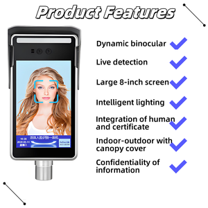 Máquina de reconocimiento facial biométrico para interiores y exteriores de 8 pulgadas Sistema de control de acceso SDK gratuito - Product Image 2