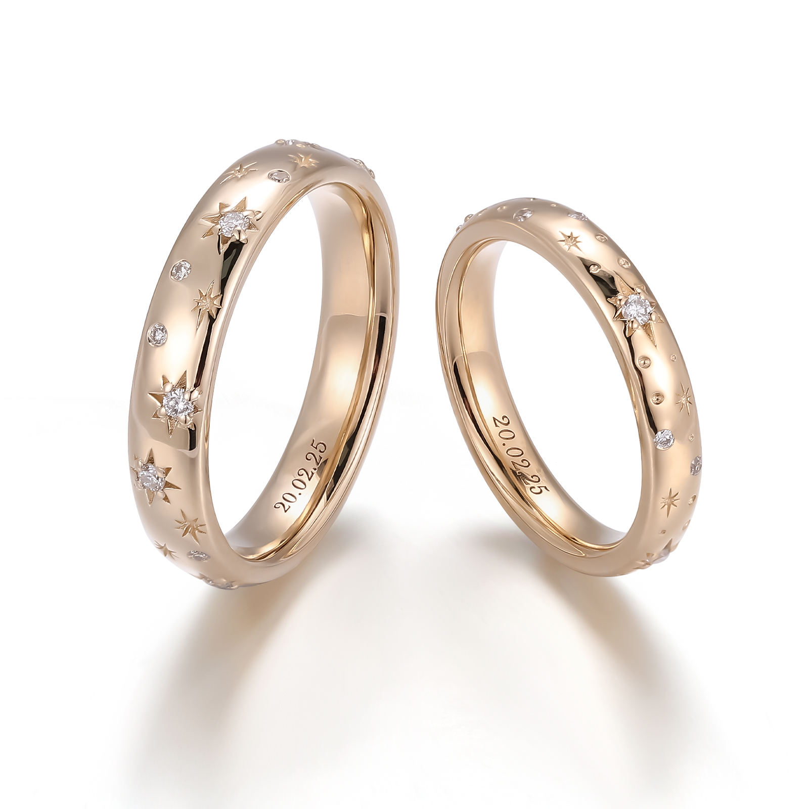 Bague en or massif 14 carats avec diamant naturel