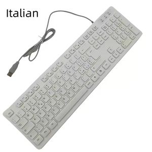 Cina fabbrica cablata ufficio ergonomia tastiera del Computer russo/arabo/francese/spagnolo/lingua tedesca
