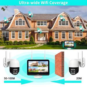 4CH 10X Zoom Wireless Cctv Security Camera <strong>System</strong> with Wifi 2K PTZ Dome Camera for Home - Product Image 5